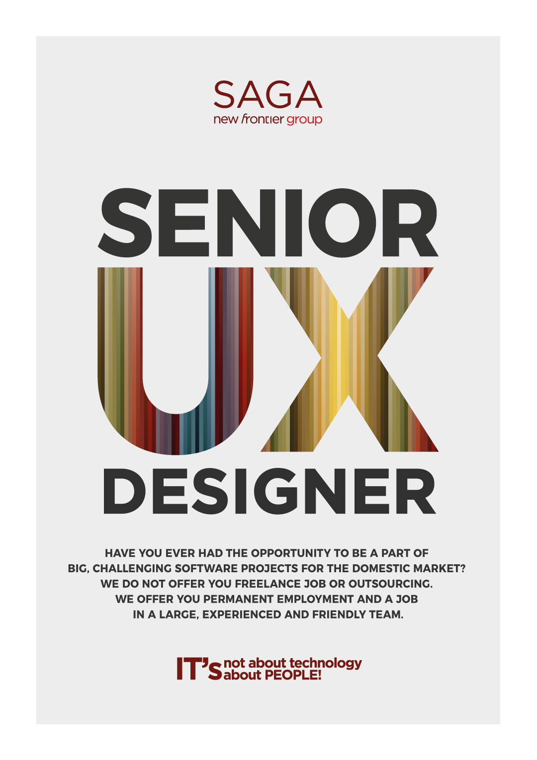 Senior UX designer Saga New Frontier Group